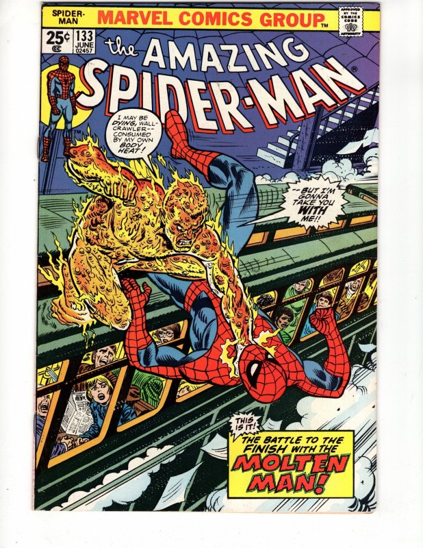 The Amazing Spider-Man #133 (1974) THE MOLYEN MAN! / ID#265