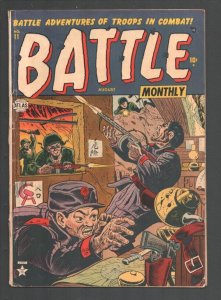 Battle #11 1952-Atlas-Soldiers shoot up a commie command post-Art by Gene Col...