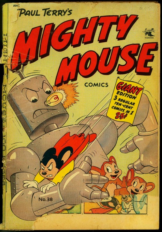 Mighty Mouse #38 1953- St John Golden Age- 100 page giant FAIR