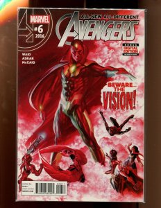 ALL-NEW ALL DIFFERENT AVENGERS #6 - VISION ON COVER (9.0) 2016