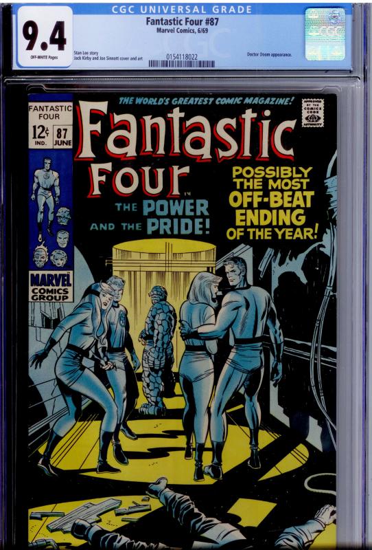 Fantastic Four 87 CGC 9.4 OW pages; Doctor Doom (conclusion); death  of Hauptman