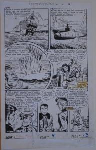 ROBERT WEBB or DICK GIORDANO, FIGHT COMICS #84 original art, pg 13, 13x21, 1952