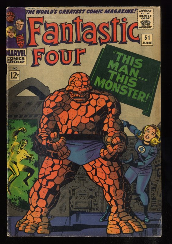 Fantastic Four #51 VG+ 4.5 1st Negative Zone Classic Jack Kirby!