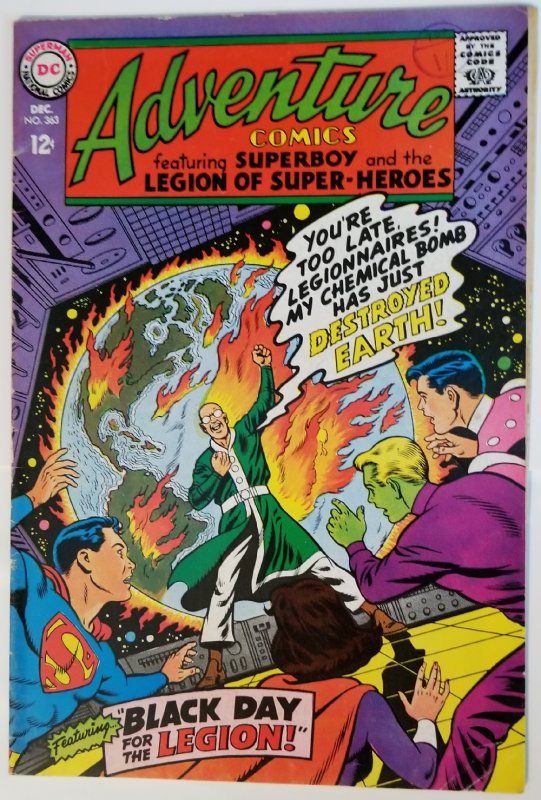 Adventure Comics #363 (1967)(newstand stamp)