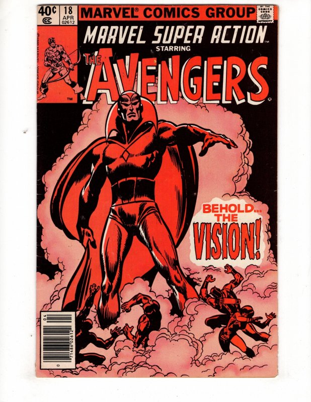 Marvel Super Action #18 (1980) 1st App of THE VISION! reprint story / ID#971