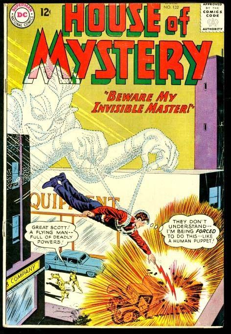 HOUSE OF MYSTERY #132-BEWARE MY INVISIBLE MASTER-DC VG