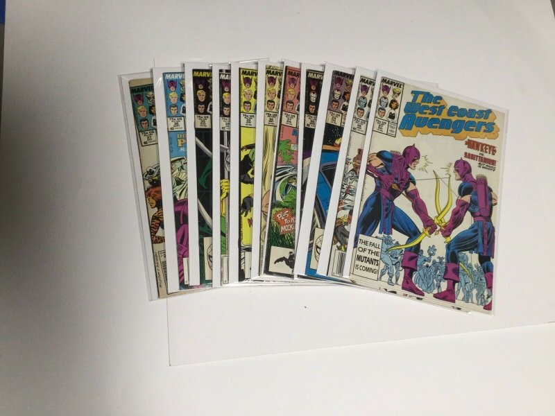 West Coast Avengers Lot Set Run 27,28,29,30,31,32,33,34,35,36,37 Vf Very Fine 8