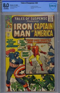 TALES OF SUSPENSE #60 CBCS 8.0 IRON MAN CAPTAIN AMERICA BLACK WIDOW NOT CGC