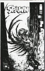 Spawn #316 Cover D - Greg Capullo and Todd McFarlane Black and White (2021) S...
