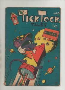 Tick Tock Tales #7 - Rocket Cheese Moon Cover - (Grade 4.5) 1946