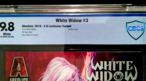 WHITE WIDOW #03 (2019) MIKE DEBALFO |  3-D LENTICULAR |  RED FOIL | 9.8 CBCS