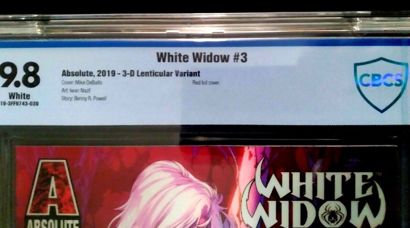 WHITE WIDOW #03 (2019) MIKE DEBALFO |  3-D LENTICULAR |  RED FOIL | 9.8 CBCS