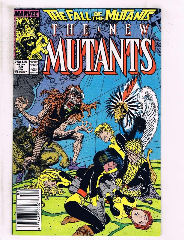 Lot Of 2 New Mutants Marvel Comic Books # 46 59 X-Men Wolverine Storm Rogue J110