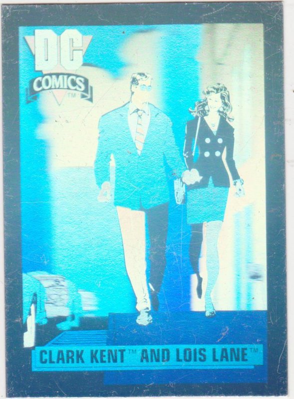 1991 DC Cosmic Cards Hologram #1 Clark and Lois