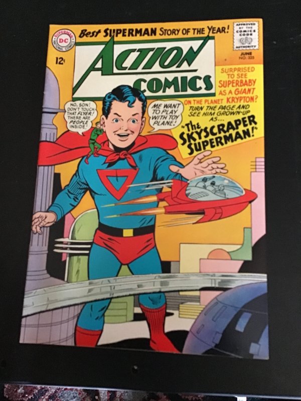 Action Comics #325 (1965) Skyscraper Superbaby of Krypton! VF/NM Oregon CERT