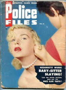 Police Files Magazine February 1955- Baby Sitter Slaying reading copy