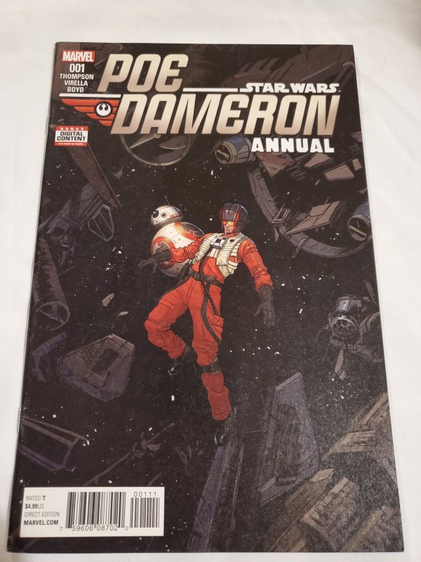 Star Wars Poe Dameron Annual 1 Near Mint Cover by Dan Mora