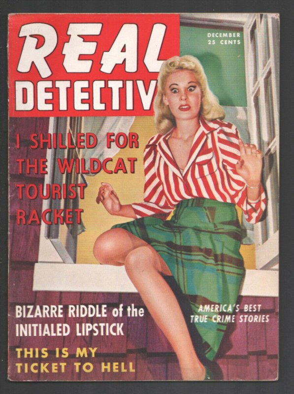 Real Detective 12/1941-Good Girl Art cover-Crime-violence-exploitation-pulp t...