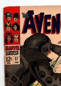 Avengers #37 - Captain America - Hawkeye - Black Widow - 1967 - GD/VG