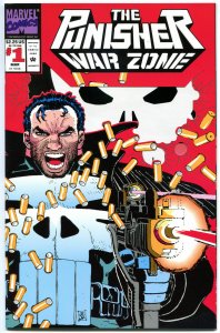 PUNISHER WAR ZONE #1, Die cut cv, John Romita, NM+ , Dixon, Brooklyn, Dead