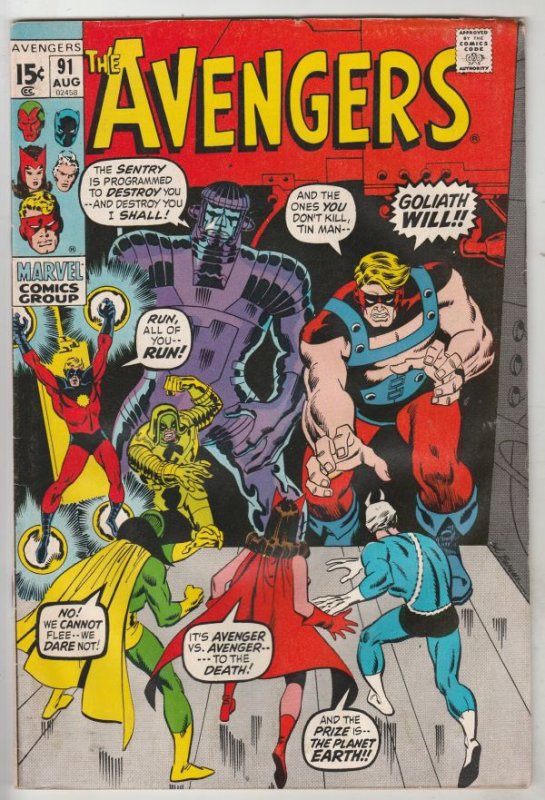 Avengers, The #91 (Aug-71) FN+ Mid-High-Grade Avengers
