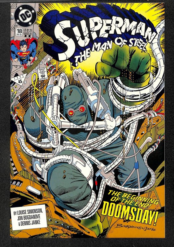 Superman: The Man of Steel #18 NM- 9.2 1st Doomsday! Second Printing!