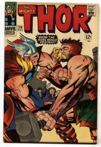 THOR #126-JACK KIRBY-1966-MARVEL KEY ISSUE-HERCULES COVER-VF-