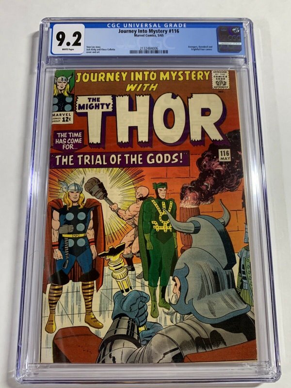 Journey Into Mystery 116 Cgc 9.2 White Pages Marvel Thor Silver Age