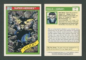 1990 Marvel Comics Card  #17 ( Hulk )  NM-MT