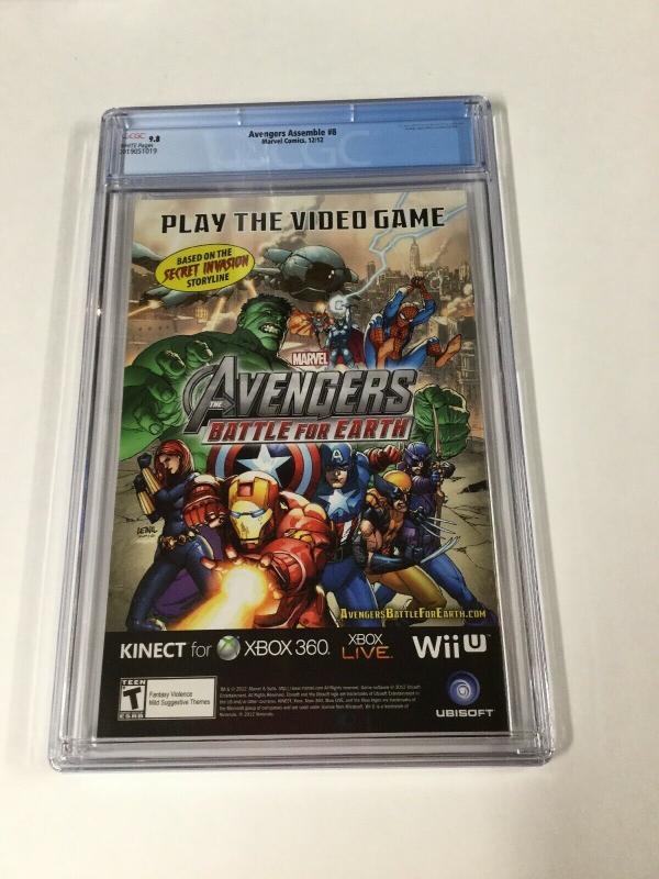 Avengers Assemble 8 Cgc 9.8 White Pages Thanos Infinity Guantlet Cover Bagley