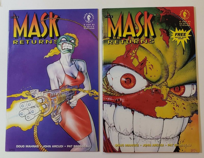 Mask Returns #1-4 Complete Set Masks Included Dark Horse 1992 VF/NM