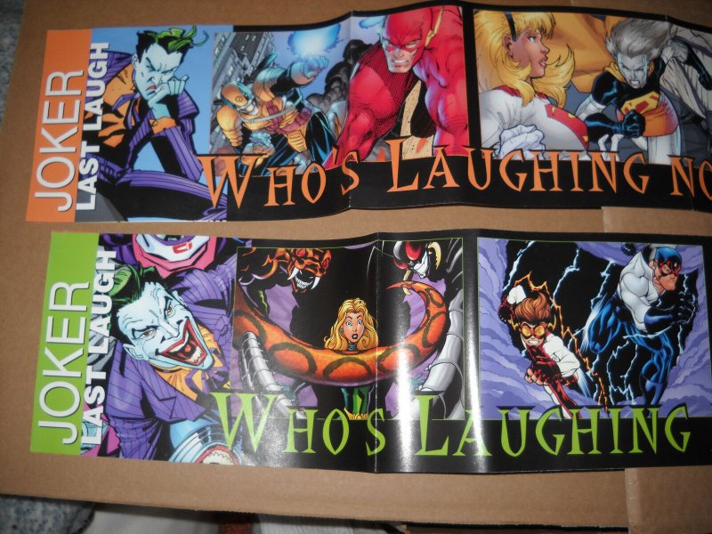 2001 Joker Last Laugh 4-part Poster 5 1/2 x 34