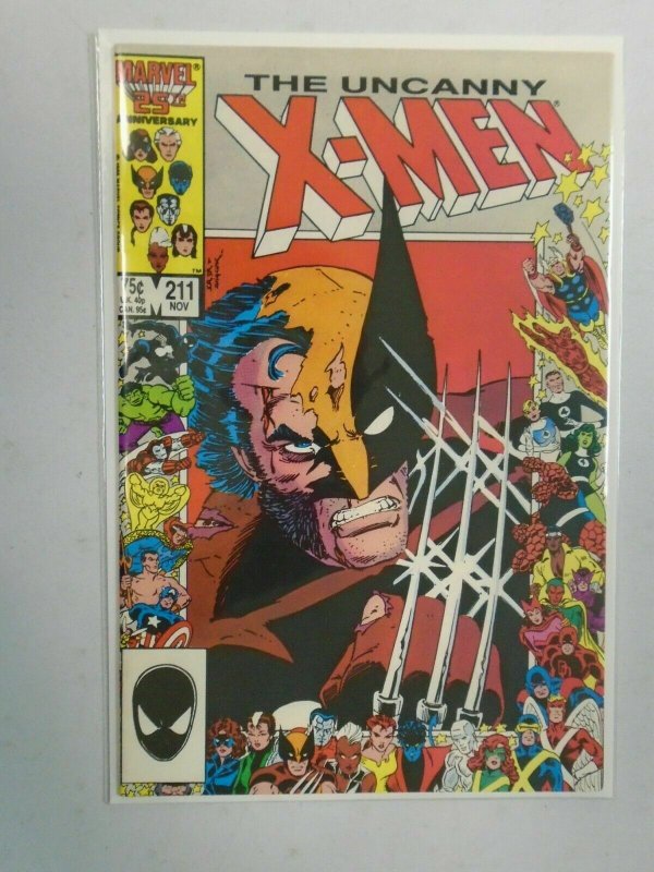 Uncanny X-Men #211 25th Anniversary Cover 8.5 VF+ (1986)