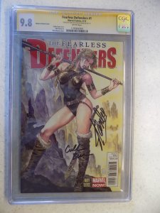FEARLESS DEFENDERS # 1 MARVEL MANARA VARIANT COVER CGC 9.8 SIGNED STAN LEE BUNN