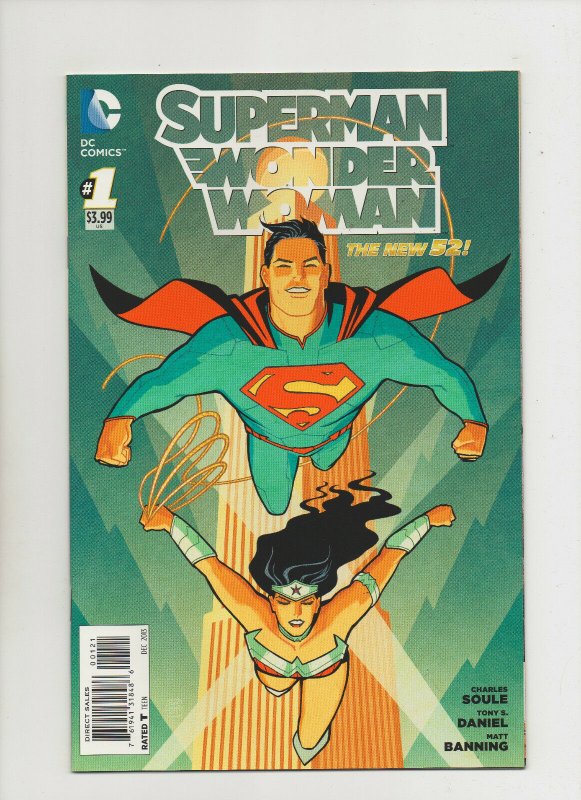 Superman Wonder Woman #1 - New 52! 1:25 Variant Cover - (Grade 9.2) 2013