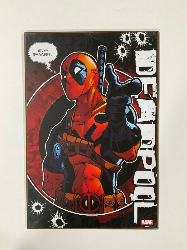 Deadpool “Hey Baaaeee.” Wood wall art sign print 2018 Marvel 