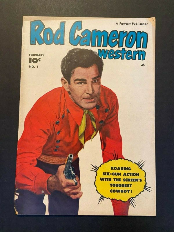 Rod Cameron Western 1 VG- (Fawcett Feb. 1950)