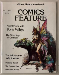 Comics Feature #3 fanzine NMP (New Media) (5.0 VG/FN) Boris Vallejo art (1980)