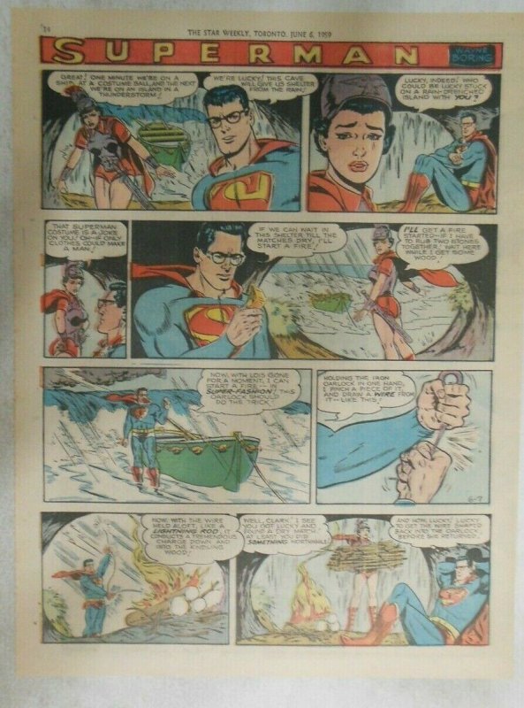 bvSuperman Sunday Page #1023 by Wayne Boring from 6/7/1959 Tabloid Page Size