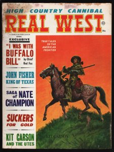 Real West  4/1968-Kit Carson-Earl Norem-Buffalo Bill-pulp frontier thrills-H...