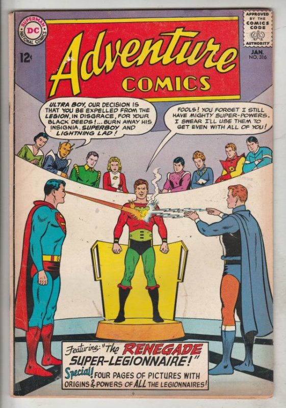 Adventure Comics #316 (Jan-64) FN+ Affordable-Grade Legion of Super-Heroes (S...