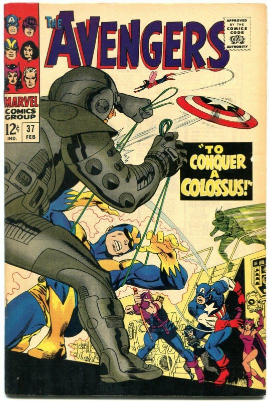 The Avengers #37 1967- Marvel Silver Age- Conquer a Colossus FN+