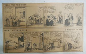 (310) Polly and Her Pals Dailies Cliff Sterrett from 1930  Size: 4 x 12 inches