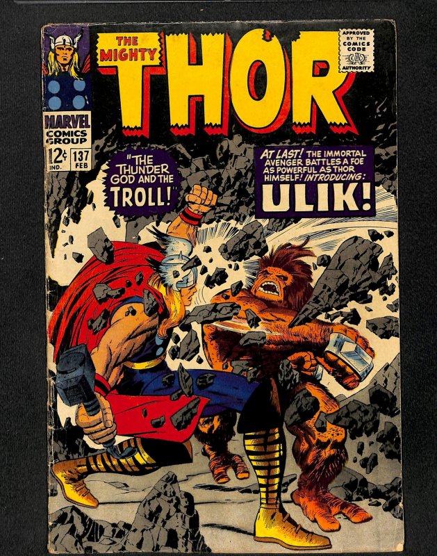 Thor #137 VG+ 4.5 1st Ulik!