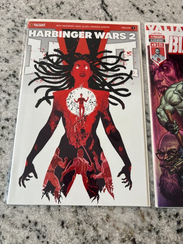 Lot Of 2 Valiant Comic Books Bloodshot # 2 + Harbinger Wars 2 # 1 NM 17 J435