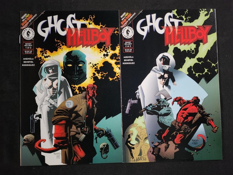 Ghost/Hellboy 2PC #1-2 - Mike Mignola Cover Art (9.2ob) 1996
