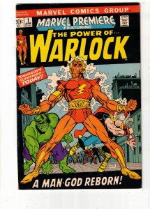 Marvel Premier 1 (Apr-72) 1st Solo Adam Warlock High-Grade VF+ Utah CERTIFICATE!