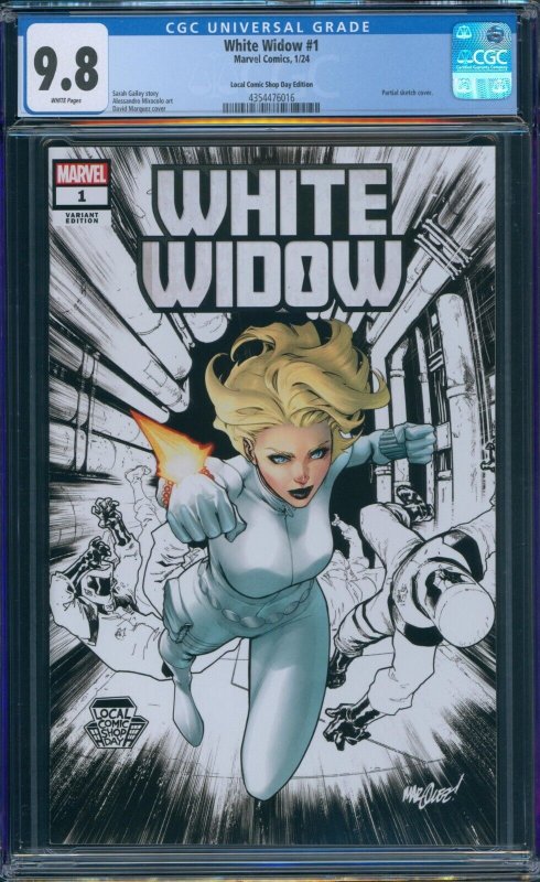 White Widow #1 CGC 9.8 Local Comic Shop Day  Edition Marvel 2023 LCSD Cover WP