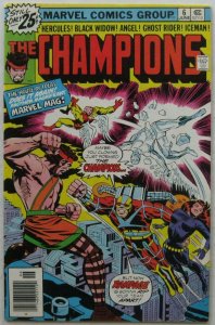 Champions #6 (Jun 1976, Marvel), FN-VFN condition, regular 25 cent edition