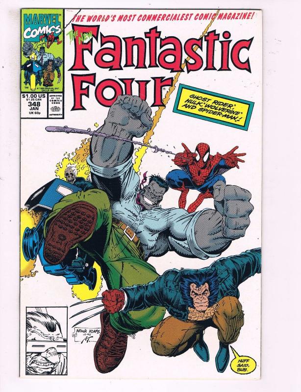 Fantastic Four #348 VF Marvel Comics Comic Book Thing Torch DE14